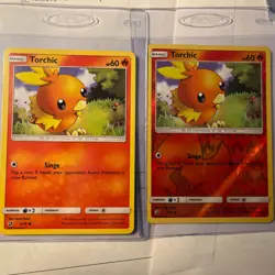 Torchic 4/70 Dragon Majesty Reverse Holo + Base Card - Image 1