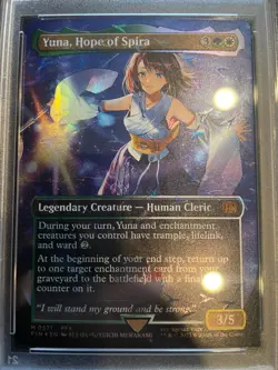 Yuna, Hope of Spira - MtG Final Fantasy Chocobo Track Foil Card #0571 - PSA 10! - Image 3