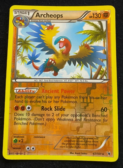 Pokemon Card TCG Archeops 67/101 Black White Noble Victories Reverse Holo LP - Image 1