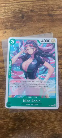 Nico Robin P-111 Heroines Edition Promo One Piece Card English Near Mint - Image 1