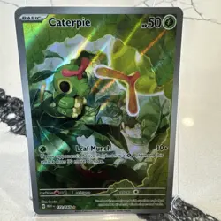 Pokemon TCG Caterpie 172/165 Scarlet & Violet 151 Holo Illustration Rare Card NM - Image 1
