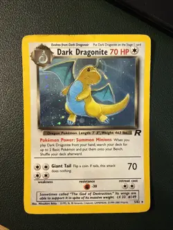 Pokemon Dark Dragonite Holo Rare TCG Card 5/82 - Image 1