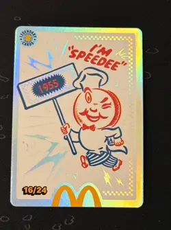 McDonald’s CARDS 2026 “I’m Speedee” - REDEEMED Legendary Shiny Card #16/24 - Image 1