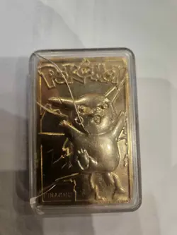 1999 Pokemon Burger King 23K Gold Plated Pikachu Card (With Certificate) - Image 1