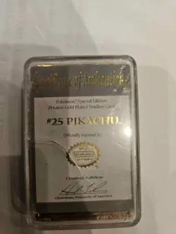 1999 Pokemon Burger King 23K Gold Plated Pikachu Card (With Certificate) - Image 2
