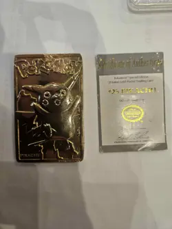 1999 Pokemon Burger King 23K Gold Plated Pikachu Card (With Certificate) - Image 4