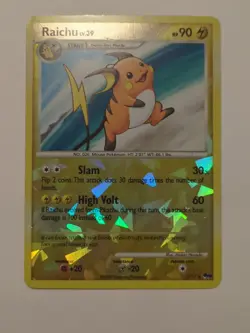 Raichu 3/17 Pokemon TCG Pop Series 9 Rare Cracked Ice Reverse Holo Card - Image 2