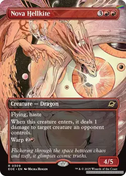 Nova Hellkite (Borderless) [EOE - 309] - NM [Foil] TCG MTG - Image 1