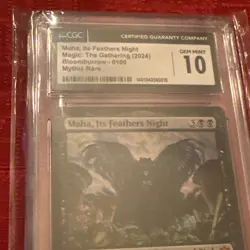 Maha, Its Feathers Night (Regular) - MtG Bloomburrow CGC Gem Mint 10 Awesome - Image 2