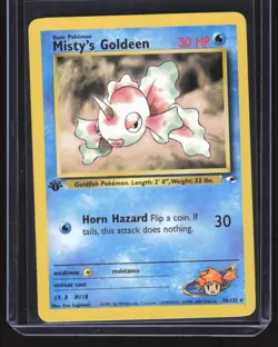 Pokemon TCG Misty's Goldeen #30/132 1st Edition 2000 Gym Heroes - Image 1