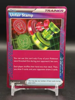Unfair Stamp 165/167 Pokemon TCG SV Twilight Masquerade Ace Spec NM - Image 1
