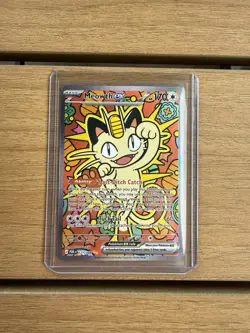 Pokemon Meowth ex Full Art Special Illustration Rare Holo Card 121/088 - Image 1