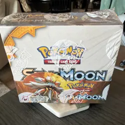 🔥 Pokemon TCG Sun & Moon Booster Box Factory Sealed in Acrylic Case 🔥 - Image 2