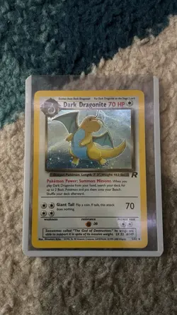 Pokemon Dark Dragonite Holo Rare Team Rocket 5/82 70 HP Card 2000 - Image 1