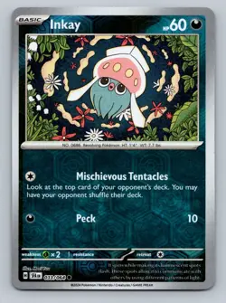 Pokemon Inkay SV: Shrouded Fable 033/064 Near Mint NM Reverse Holo - Image 1