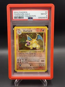 Pokemon Charizard Legendary Coll. Holo Rare #3 PSA 8 - Image 2
