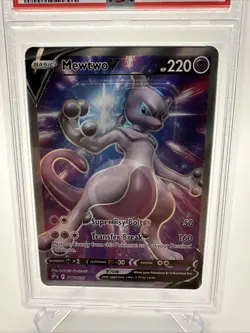 2022 Pokemon Sword & Shield Brilliant Stars #229 Mewto V Full Art PSA 10 GEM MT - Image 2