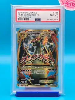 PSA 8 - 2016 POKEMON XY EVOLUTIONS 101 FULL ART/M CHARIZARD EX - Image 1