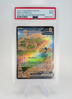 PSA 9 Iron Hands ex 248/182 Paradox Rift Special Illustration Rare Pokemon - Image 1