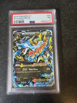 2014 Pokemon Xy Flashfire #69 M Charizard Ex PSA 7 - Image 1