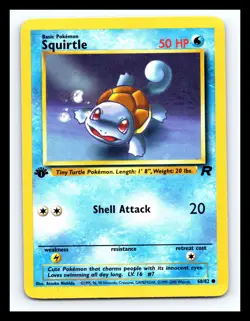 💥 SQUIRTLE 1ST EDITION Non Holo #68/82 | TEAM ROCKET SET | Pokemon 2000 Vintage - Image 1