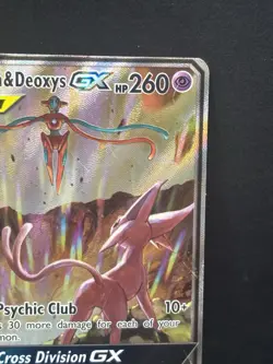 Pokemon Espeon & Deoxys GX SM240 Tag Team Promo Full Art Holo LP/MP - Image 4