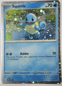 Pokemon Squirtle Perfect Fart Swirls 🌀 Cosmo Holo 048 Black Star Promo Rare 151 - Image 1