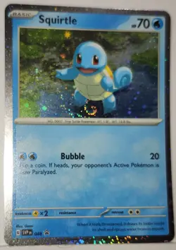 Pokemon Squirtle Perfect Fart Swirls 🌀 Cosmo Holo 048 Black Star Promo Rare 151 - Image 2