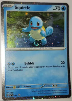 Pokemon Squirtle Perfect Fart Swirls 🌀 Cosmo Holo 048 Black Star Promo Rare 151 - Image 3