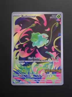 Pokemon TCG Bulbasaur 133/132 Secret Rare ME Set Stamped - water mark - Image 1