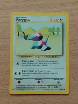 Pokemon TCG Trading Card Game Porygon Base Set 39/102 Regular 1999 - Image 1