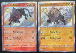 Paldean Tauros Lot of 2 - Pokemon TCG Shiny Rare NM w/ Sleeve & Top Loader - Image 1