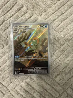 Pokemon TCG English Omanyte 180/165 Scarlet & Violet 151 Illustration Rare NM+ - Image 1