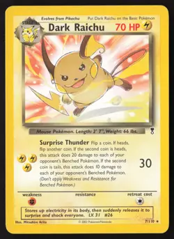 Raichu Non Holo 7/110 Pokemon Legendary Collection - Image 1