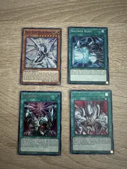 Yugioh Cards Blue Eyes Solid Dragon Neutron Rage Unity Holos Set With Bonus Gift - Image 1