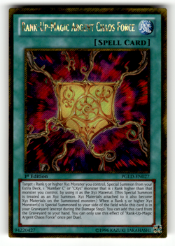 Rank-Up-Magic Argent Chaos Force PGLD-EN027 1st Edition Gold Secret Rare Premium - Image 1