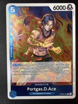 Portgas.D.Ace OP08-052 Foil R Two Legends NM One Piece Fast Ship - Image 1