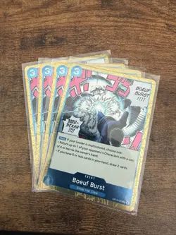 4 x One Piece OP12-060 R Boeuf Burst - English - Foil - Playset - NM - Image 1