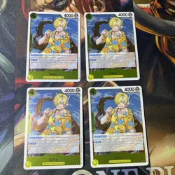 X4! One Piece TCG Sanji (EB04-052) EB04-052 Adventure on Kami's Island Foil - Image 1