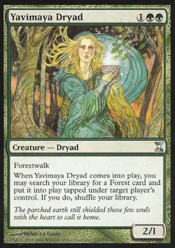 Yavimaya Dryad - Light Play MTG Time Spiral - Image 1