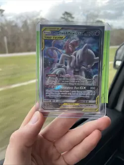 2019 Pokemon TCG SM Black Star Promo #SM191 Full Art Mewtwo & Mew GX (MINT) - Image 3