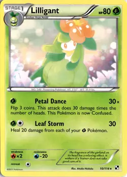 Lilligant 10/114 Black and White Pokemon Card TCG - Image 1