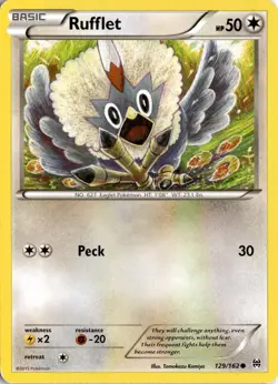 Rufflet 129/162 XY - BREAKthrough Pokemon Card TCG - Image 1