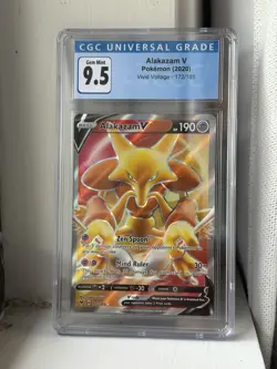 Alakazam V 172/185 CGC 9.5 gem mint blue label pokemon tcg graded card - Image 1