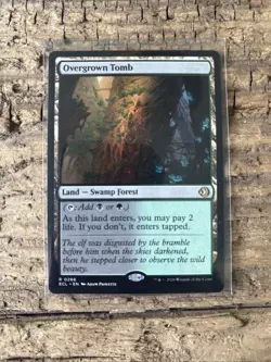 Magic The Gathering Card - Overgrown Tomb - Rare Land - Swamp Forest Card - Image 1