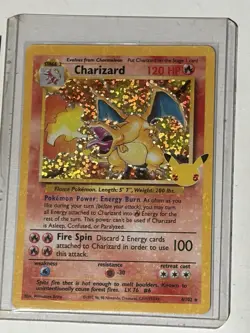 Charizard Base Set Holo Rare 4/102 English Mitsuhiro Arita Stage 2 Pokemon Card - Image 1