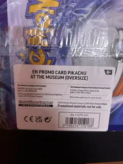 Pikachu at the Museum Promo Jumbo Card Sealed - Pokemon TCG - Image 3