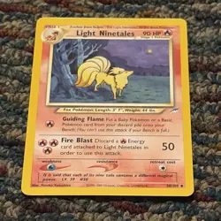 Light Ninetales 50/105 Neo Destiny Rare Vintage Pokemon Card Ninetails Nine tale - Image 1