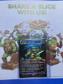 Leonardo, the Balance (0083 Borderless)(Surge Foil) Teenage Mutant Ninja Turtles - Image 2
