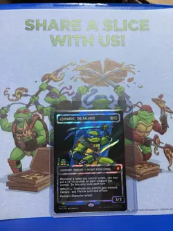 Leonardo, the Balance (0083 Borderless)(Surge Foil) Teenage Mutant Ninja Turtles - Image 3